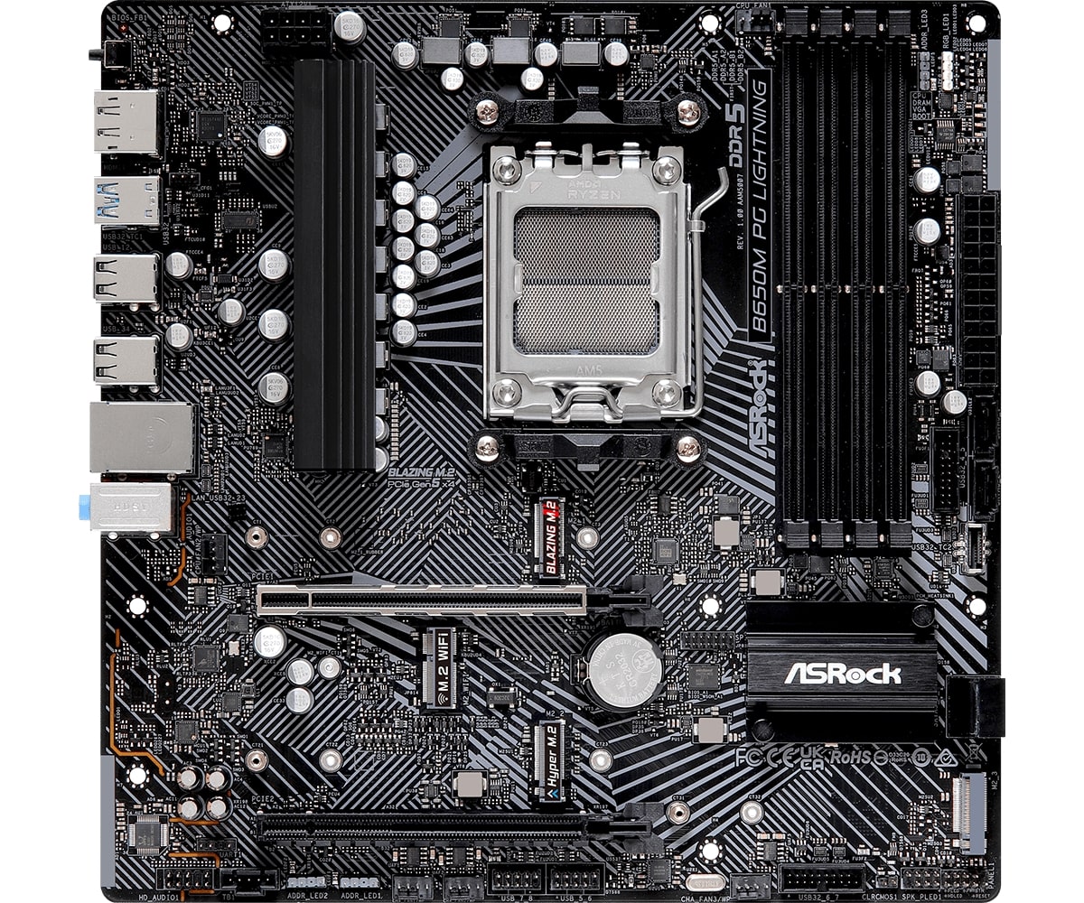 Материнська плата ASRock B650M PG Lightning Socket AM5